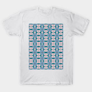 Little Blue Floral Patterns T-Shirt